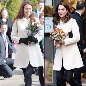 Goat Redgrave wool coat (US 4/UK 8) in Nude